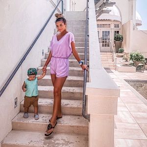 Gianni Bini Lavender Chiffon Romper